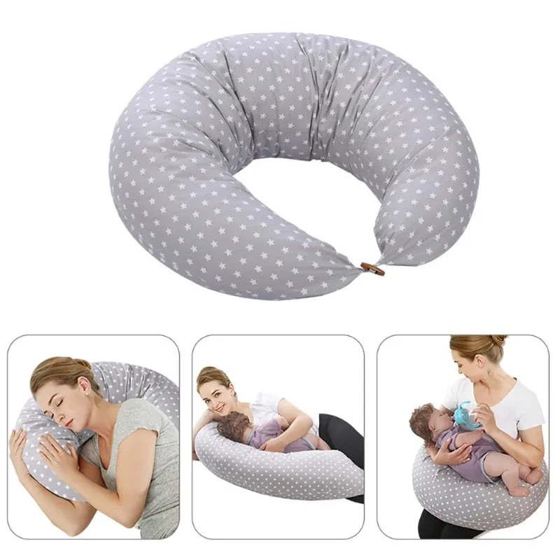 Nursing Pillow Breastfeeding - Klassisches Stillkissen, multifunktionales Halbmondmuster, Neugeborenes Stillen,